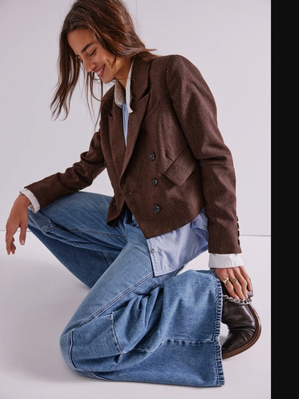 Free People We The Free Women Who Is She Westward Demi Jeans Size 25 NWT 158$ - Picture 5 of 6